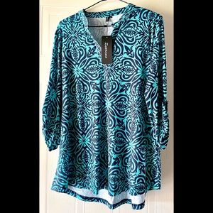 Zattcas navy and teal shirt